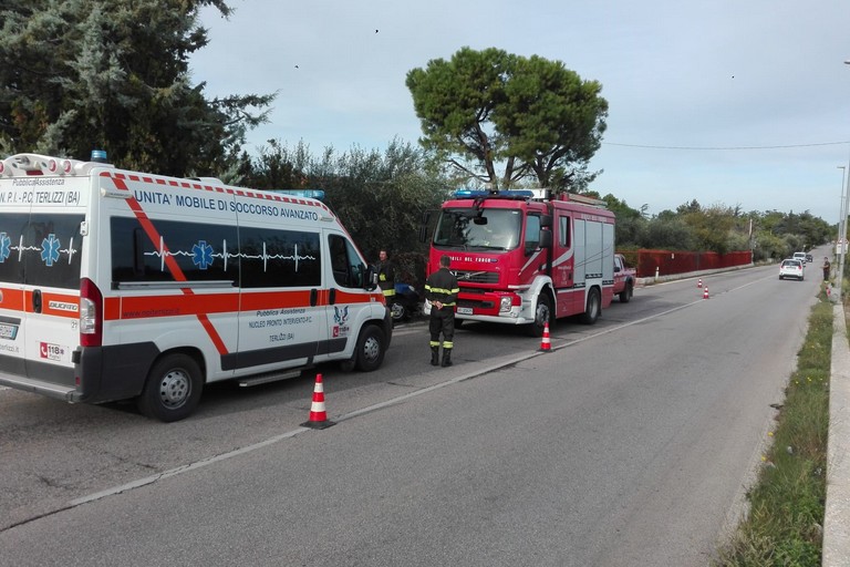 L'incidente stradale avvenuto sulla strada provinciale 112