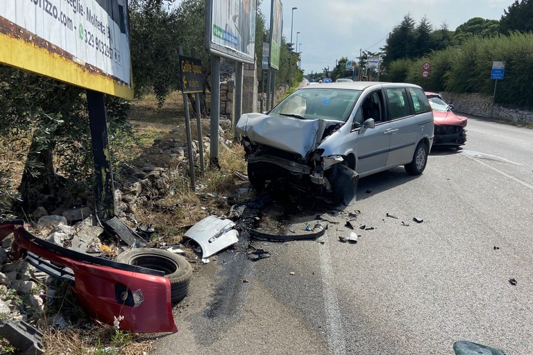 L'incidente stradale avvenuto sulla strada provinciale 112