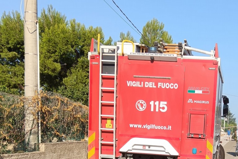 L'intervento dei Vigili del Fuoco