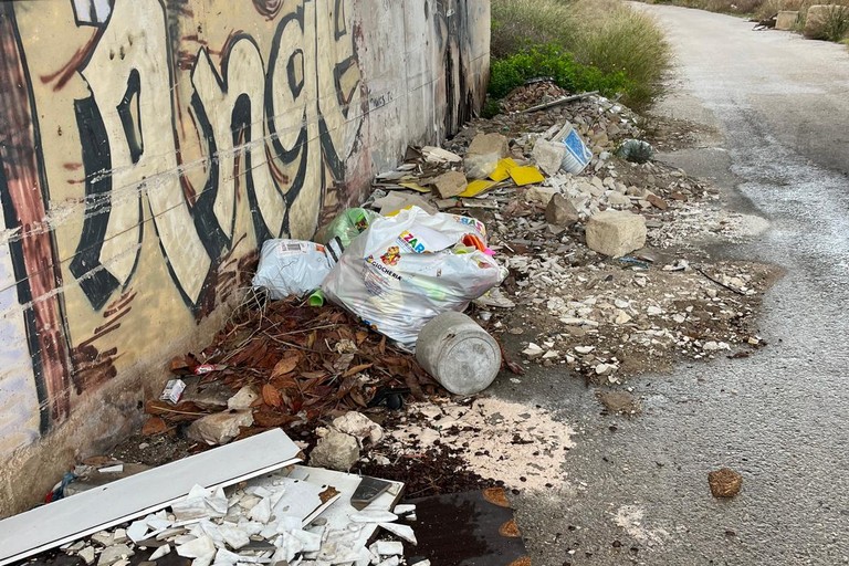 Complanare della strada statale 16 bis, una discarica a cielo aperto