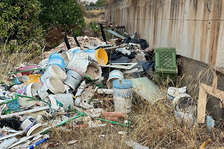Una delle due discariche abusive