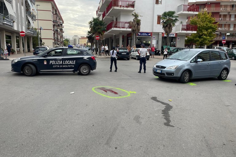 L'incidente stradale avvenuto in via Cormio