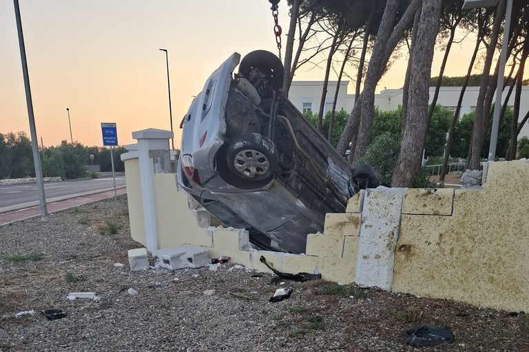 L'incidente stradale avvenuto sulla strada provinciale 112