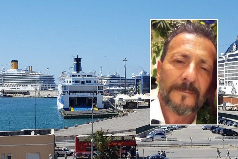 Il porto di Bari e, nel riquadro, Michele Parisi