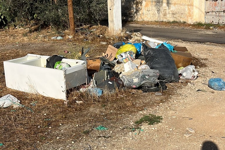 Una delle due discariche abusive