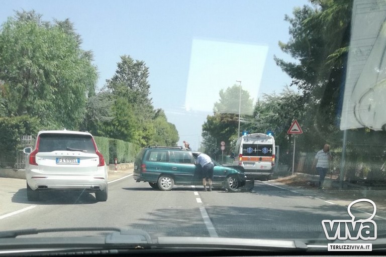 L'incidente stradale avvenuto sulla strada provinciale 112