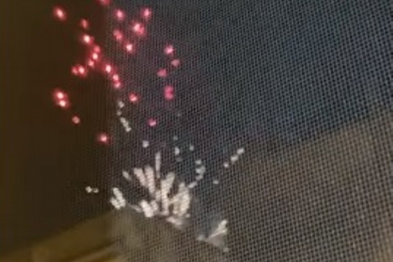 I fuochi d'artificio esplosi in via Germano