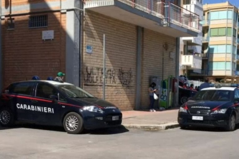 L'intervento dei Carabinieri