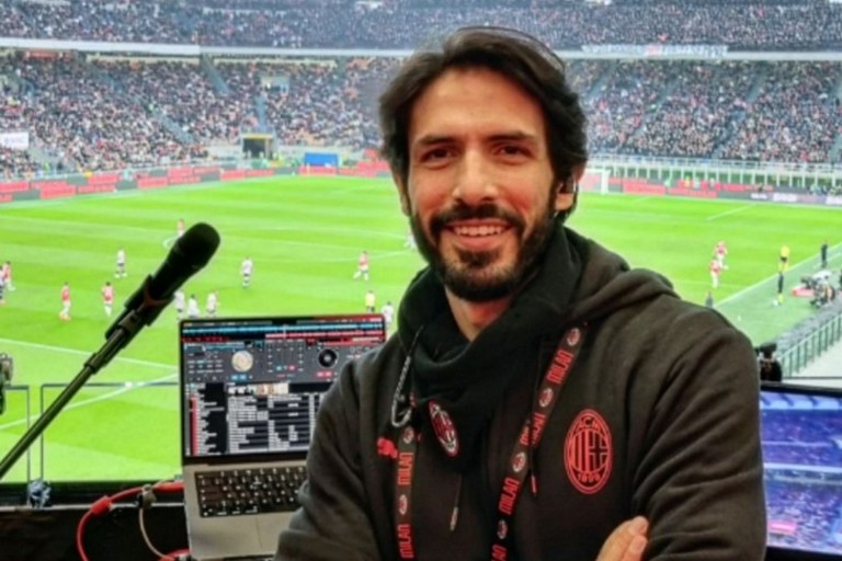 Roberto Sciannamea voce del Milan a San Siro: «Sempre emozionante»