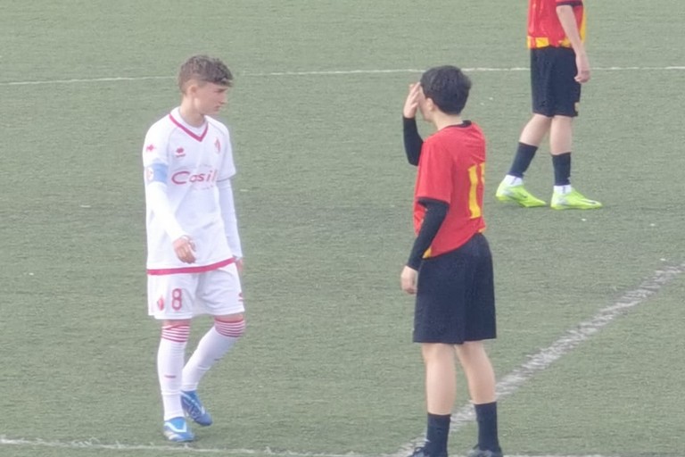 Simone Paparella con il Bari U13