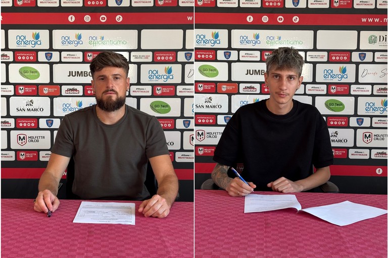La Molfetta Calcio rafforza il centrocampo: ufficiali gli arrivi di Partipilo e Pievese