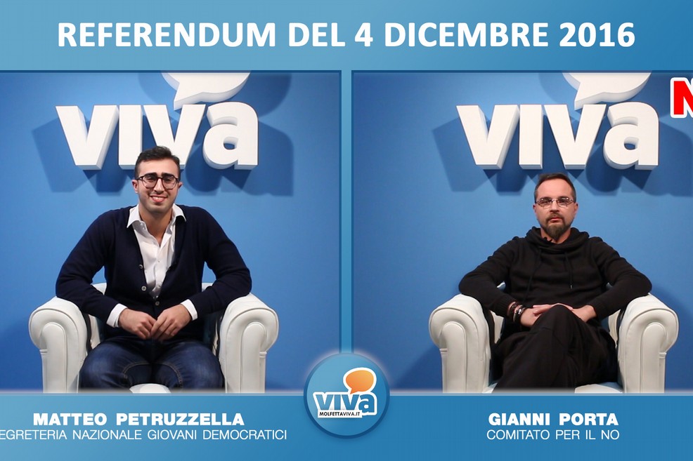 Intervista doppia referendum 4 dicembre 2016. <span>Foto Vincenzo Bisceglie</span>