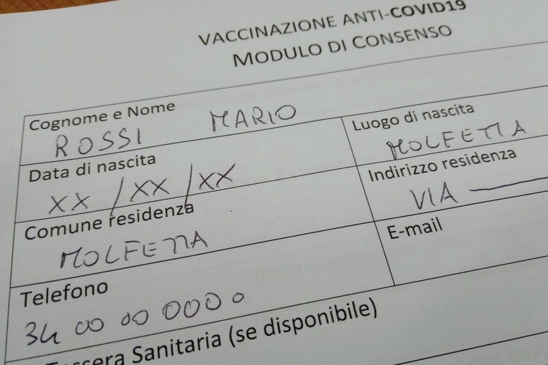 Modulo di consenso vaccino