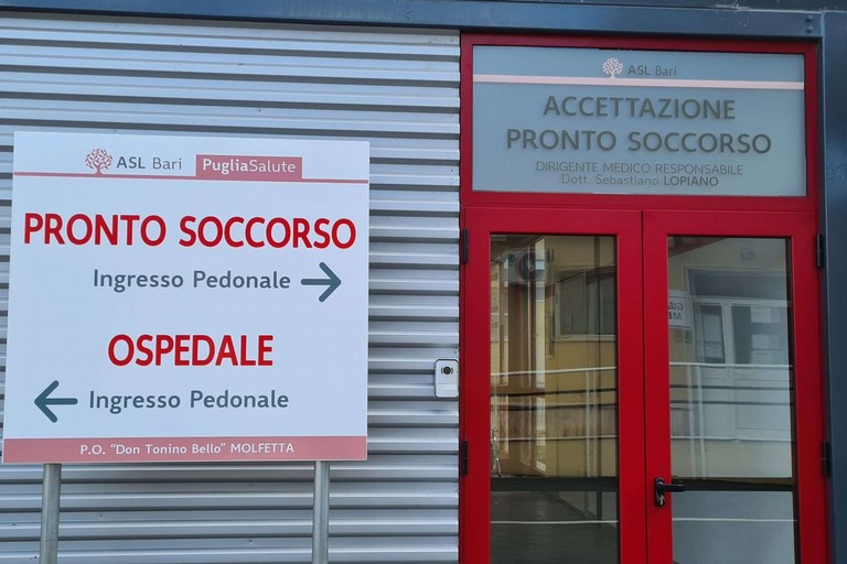 Il pronto soccorso dell'ospedale don Tonino Bello di Molfetta