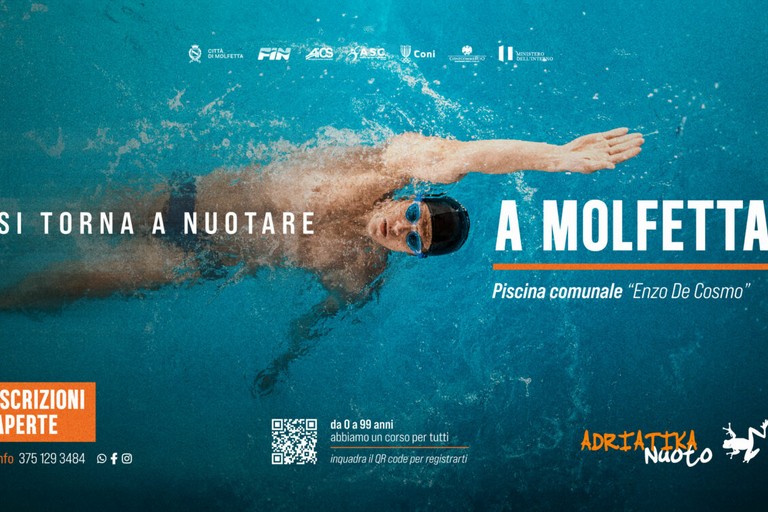 Si torna a nuotare a Molfetta: come iscriversi alla piscina comunale