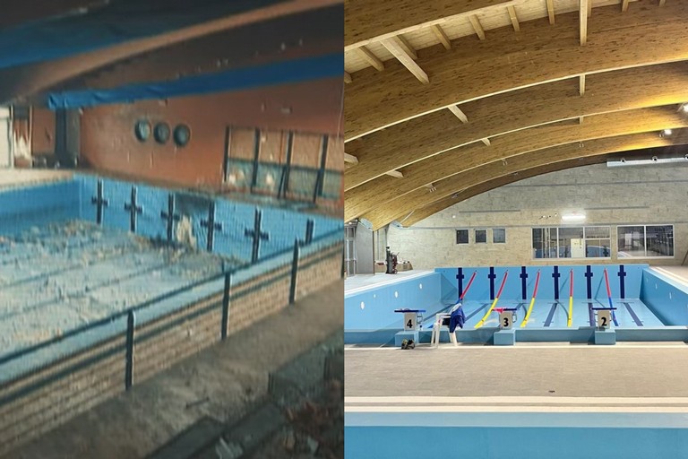 Piscina comunale, prima e dopo