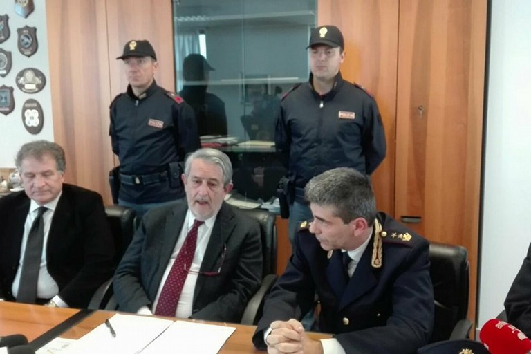 La conferenza stampa della Polizia di Stato