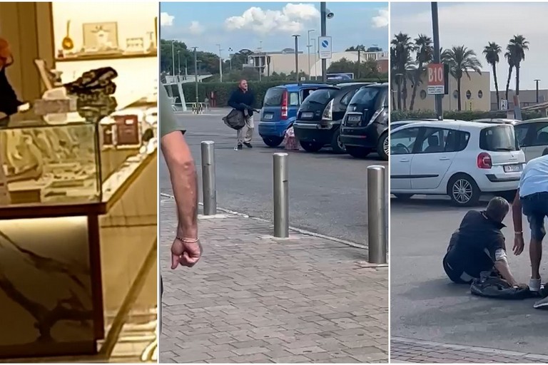 Le fasi della rapina avvenuta al Gran Shopping Mongolfiera