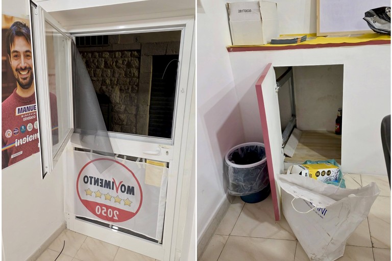 Vandalizzata la sede del Movimento 5 Stelle