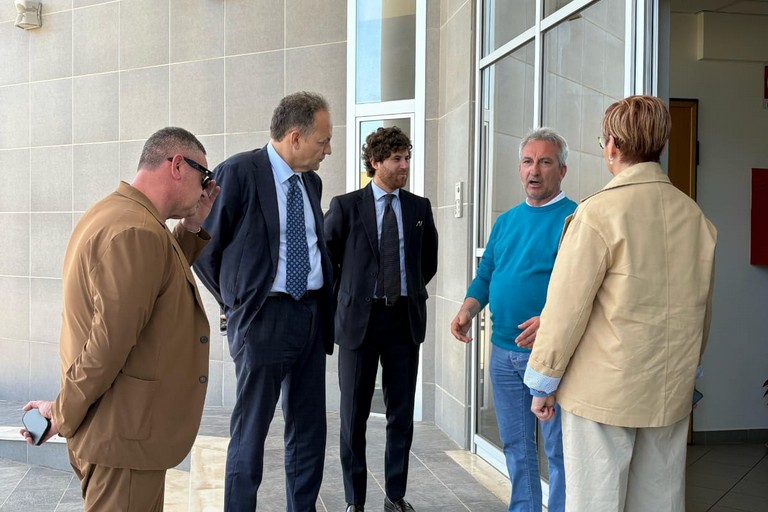 Filippo Melchiorre e Maddalena Pisani in visita alla zona industriale di Molfetta