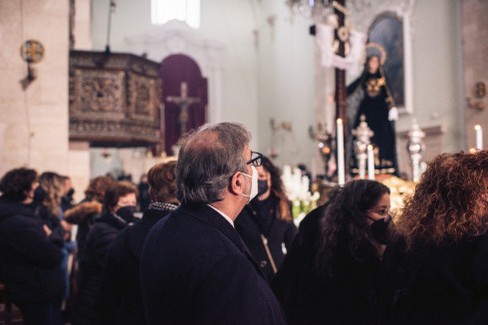 Minervini dinanzi all' Addolorata