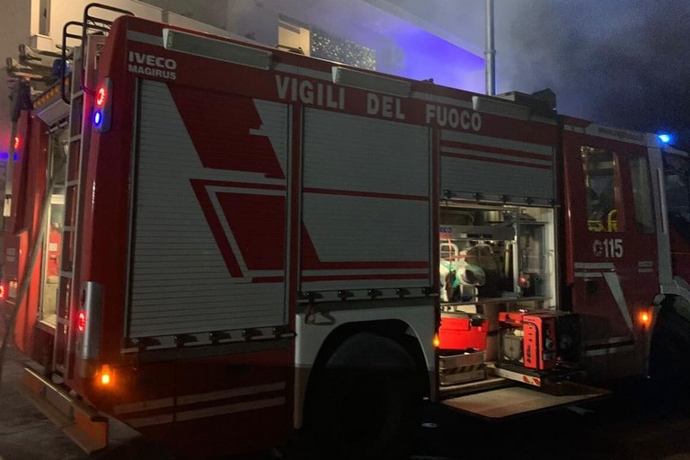 L'intervento dei Vigili del Fuoco