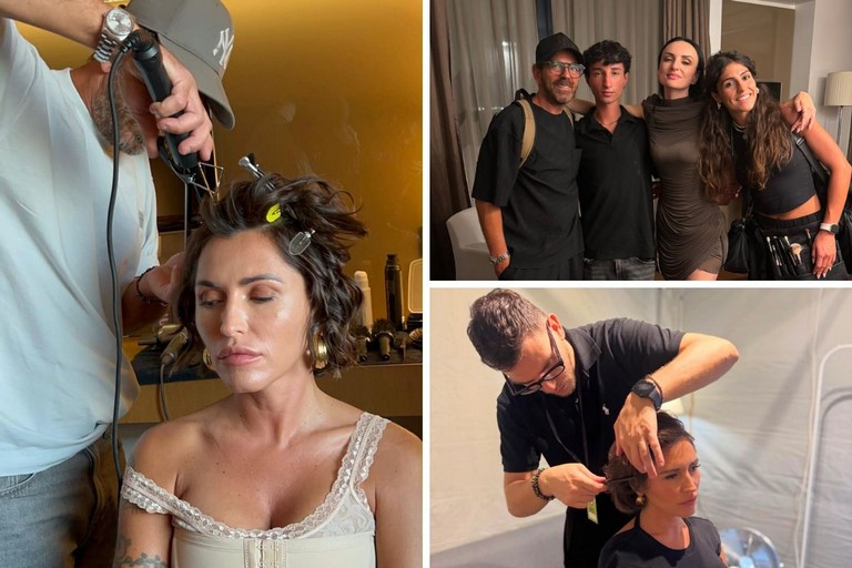 L'hairstylist Salvo Binetti cura i look di Serena Brancale e Arisa
